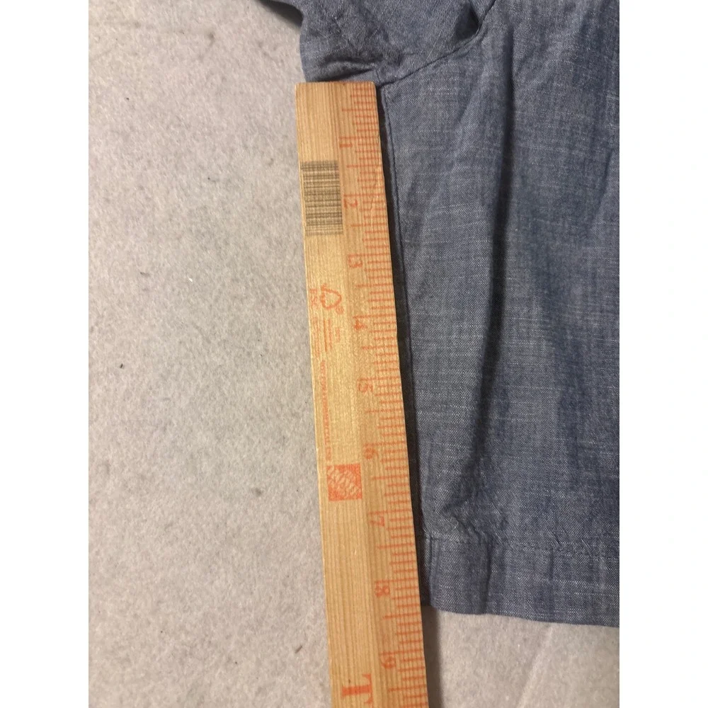 Banana Republic Chambray Shorts Mens 32 Blue Excellent Flat‎ Front Casual 9in